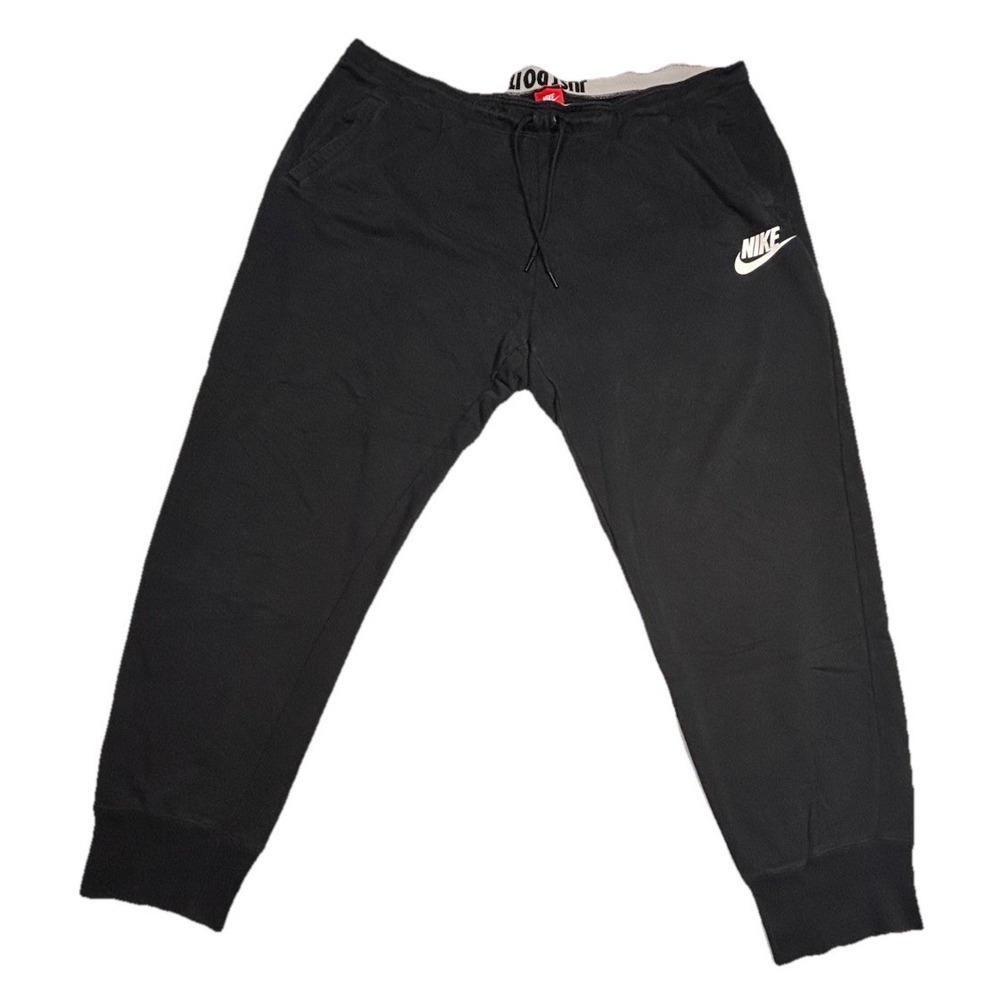 Nike Club Fleece Jogger Sweatpants Black 2XL Drawstring Athletic Lounge Athletic